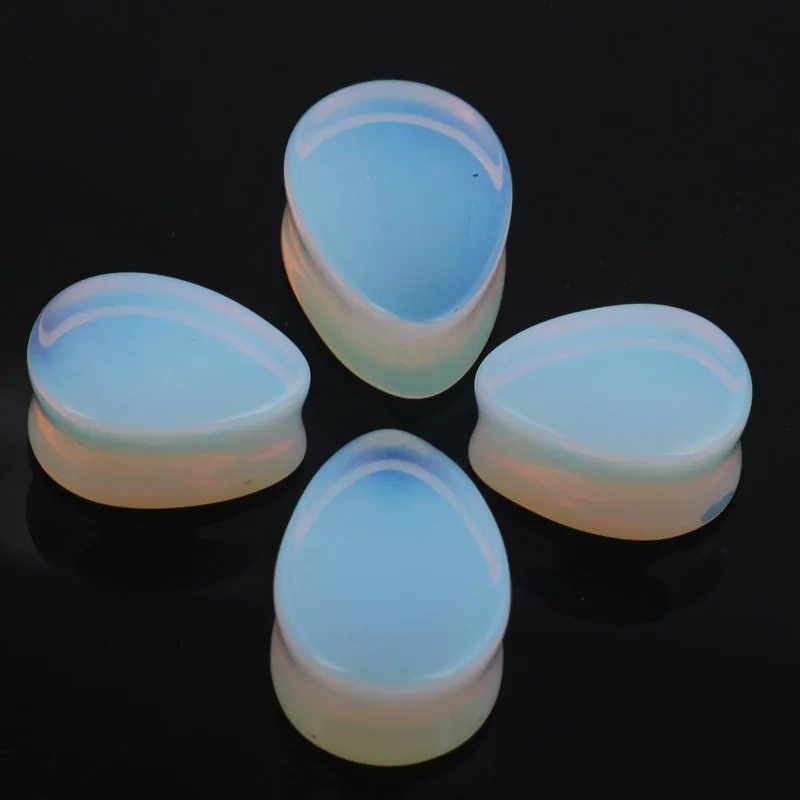 Затычки для ушей из телесного туннеля каплевидные затычки опалового стекла