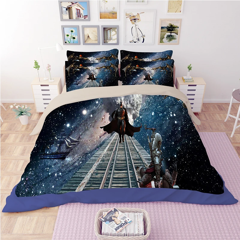 

SongKAum New Style Super Hero High-grade Luxury Cool Unique 3D 4Pcs Bedding Sets Full/Twin/Queen/King Size Duvet Cover 03