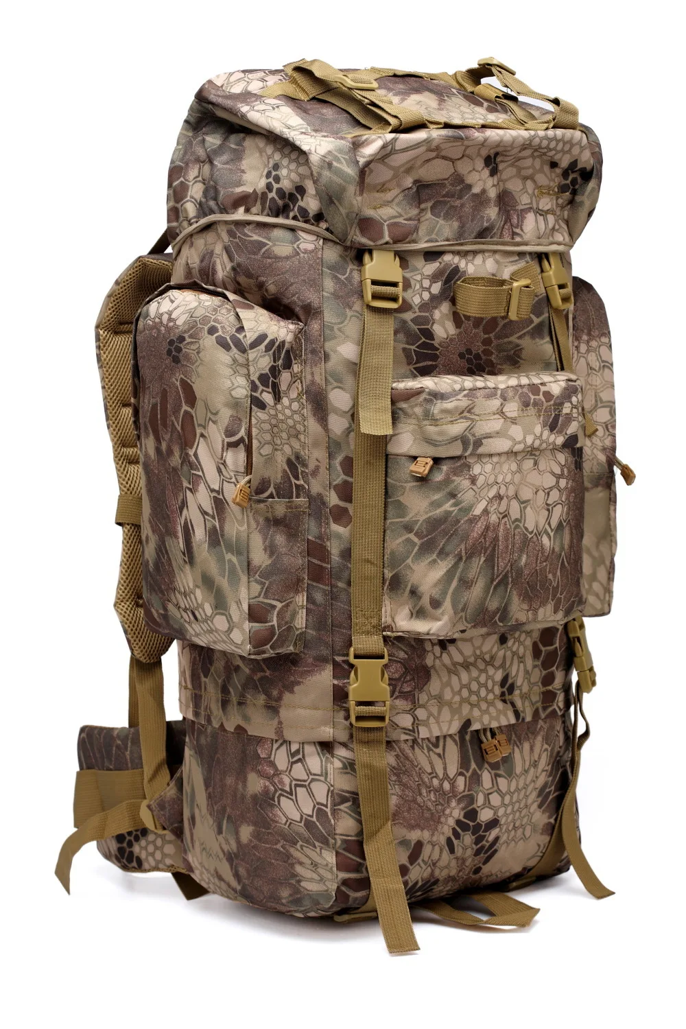Тактический камуфляжный рюкзак на плечо 65 л для активного отдыха альпинизма