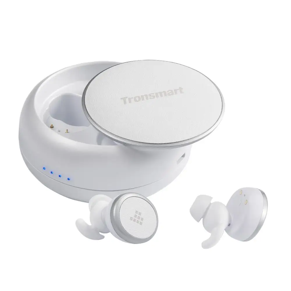 Tronsmart Encore Spunky Buds Bluetooth наушники настоящие беспроводные стерео наушники IPX5 водостойкие с микрофоном для телефонов - Цвет: White