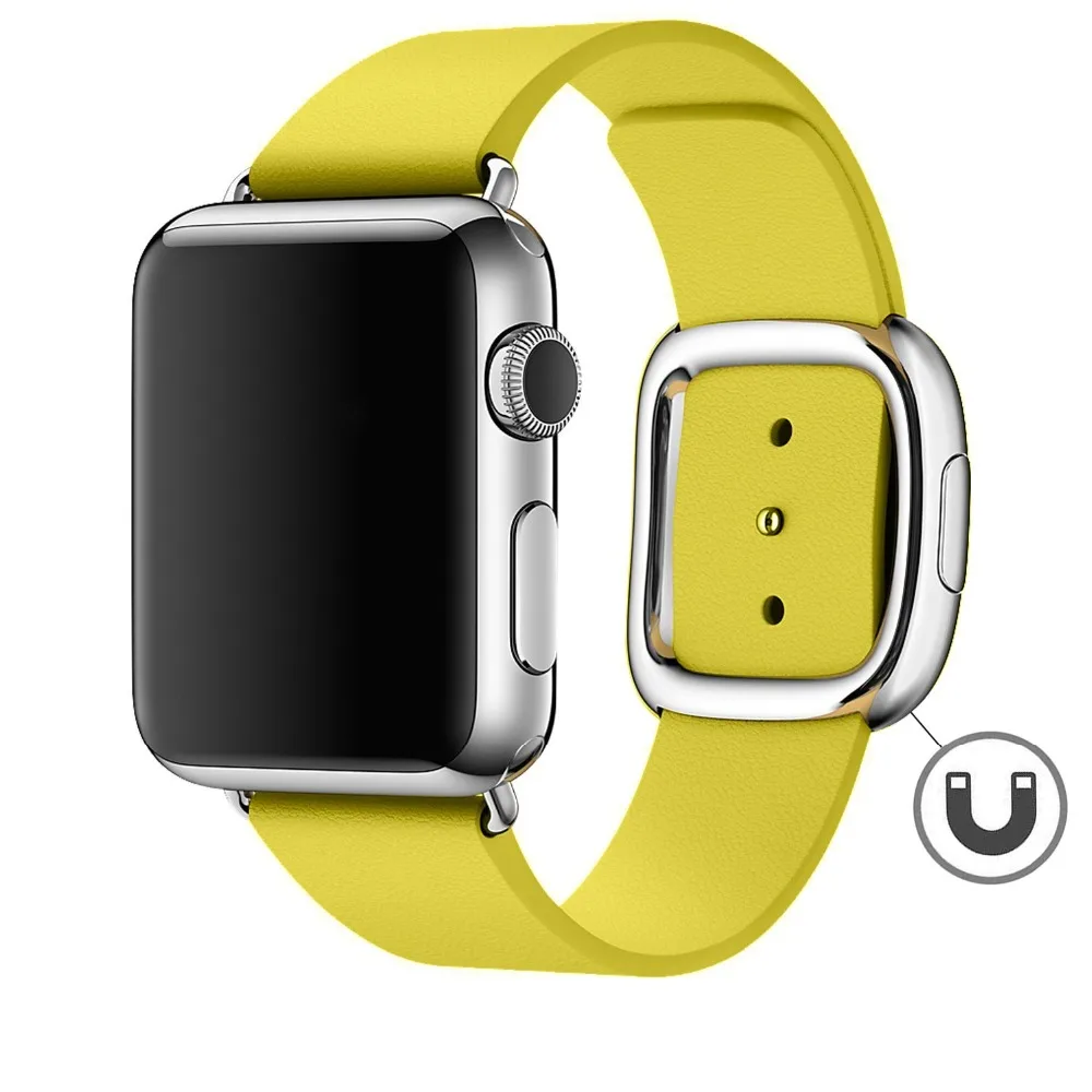 Кожаный ремешок для Apple Watch 38 мм 40 мм 42 мм 44 мм для женщин, современный сменный ремешок с пряжкой для iWatch серии 4 3 2 1
