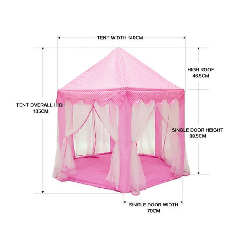 

Portable Children's Tent Toy Ball Pool Princess Girl's Castle Play House Kids Small House Folding Playtent Baby Beach Tent