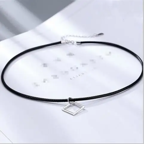 Кожаное ожерелье трос x 516 короткое квадратное 2019 модные простой и аксессуары для