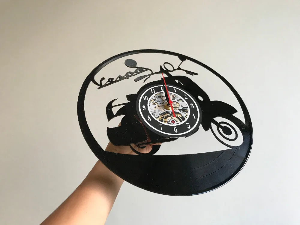 VESPA виниловые пластинки для лазерной резки настенные часы