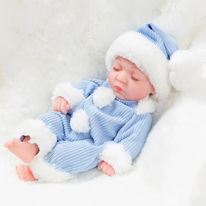 boy Reborn Baby Doll 10 дюймов полный винил реалистичные детские развивающие красивые игрушки для ванной дети Playmate милый Bebe Reborn - Цвет: boy