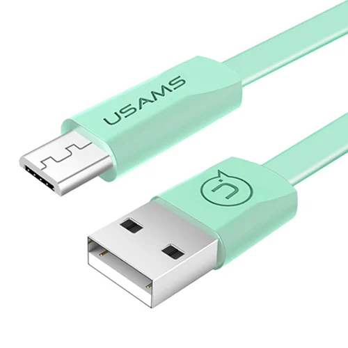 Зеленый 10 шт/много микро usb кабель, USAMS данных USB кабель синхронизации данных Android микро порт кабель мобильного телефона для samsung Xiaomi huawei - Цвет: Зеленый