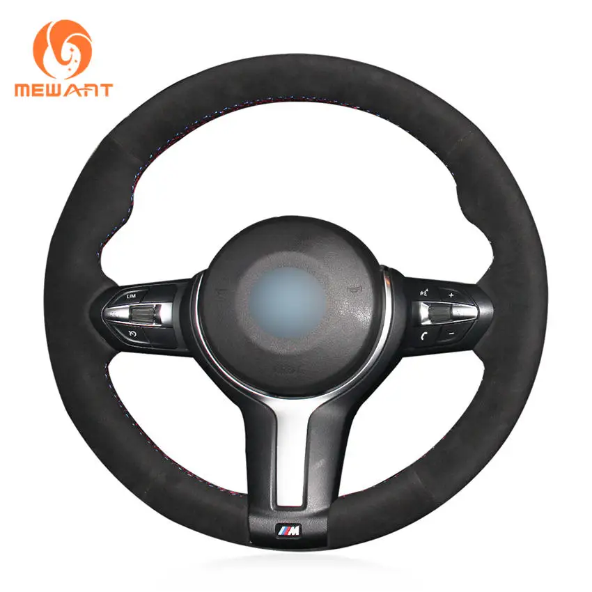 Черный чехол на руль из натуральной кожи для BMW M Sport F30 F31 F34 F10 F11 F07 F45 F46 F22 F23 M235i