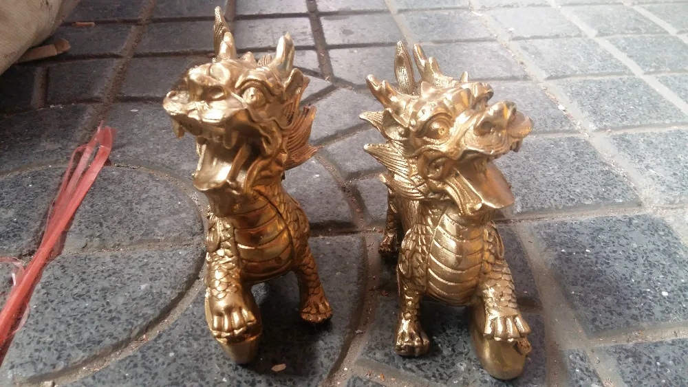 Китайский Фэншуй Бронзовая фигурка для привлечения богатства Yuanbao летучая мышь с