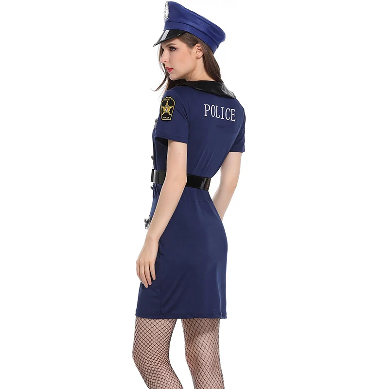 4 шт. костюм полиции нарядное платье сексуальный полицейского наряд для косплея
