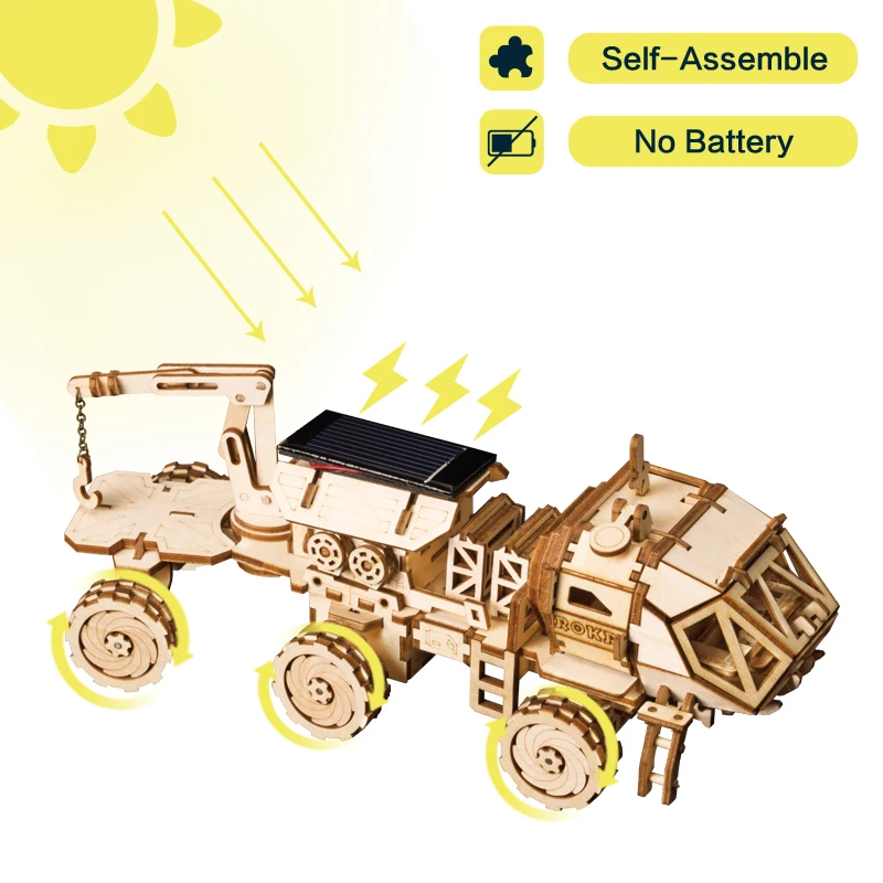 Robotime с возможностью креативного самостоятельного выбора между 3D Discovery Rover подвижные усиленный солнечной энергией модель здания Наборы игрушка в подарок для детей и взрослых LS504