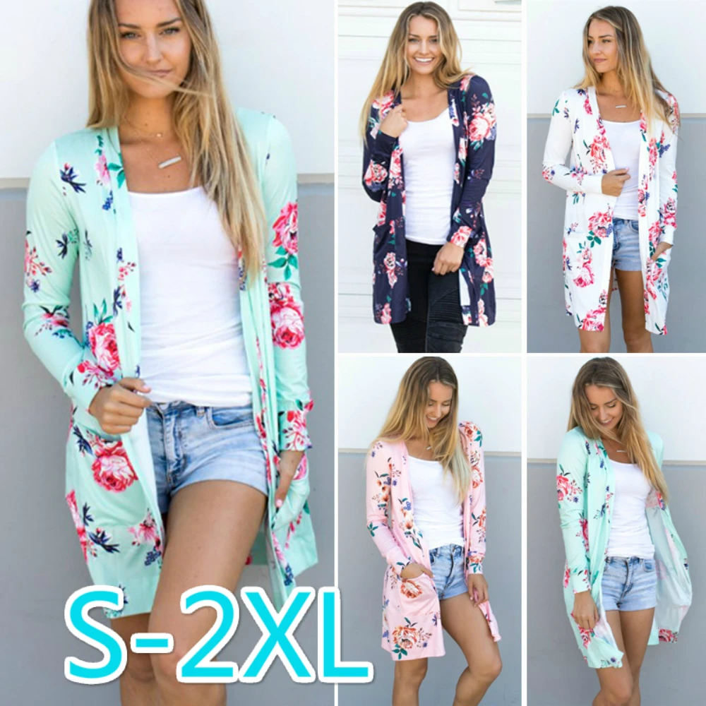 Осенняя Женская приталенная рубашка кардиган с принтом в виде сада женская на