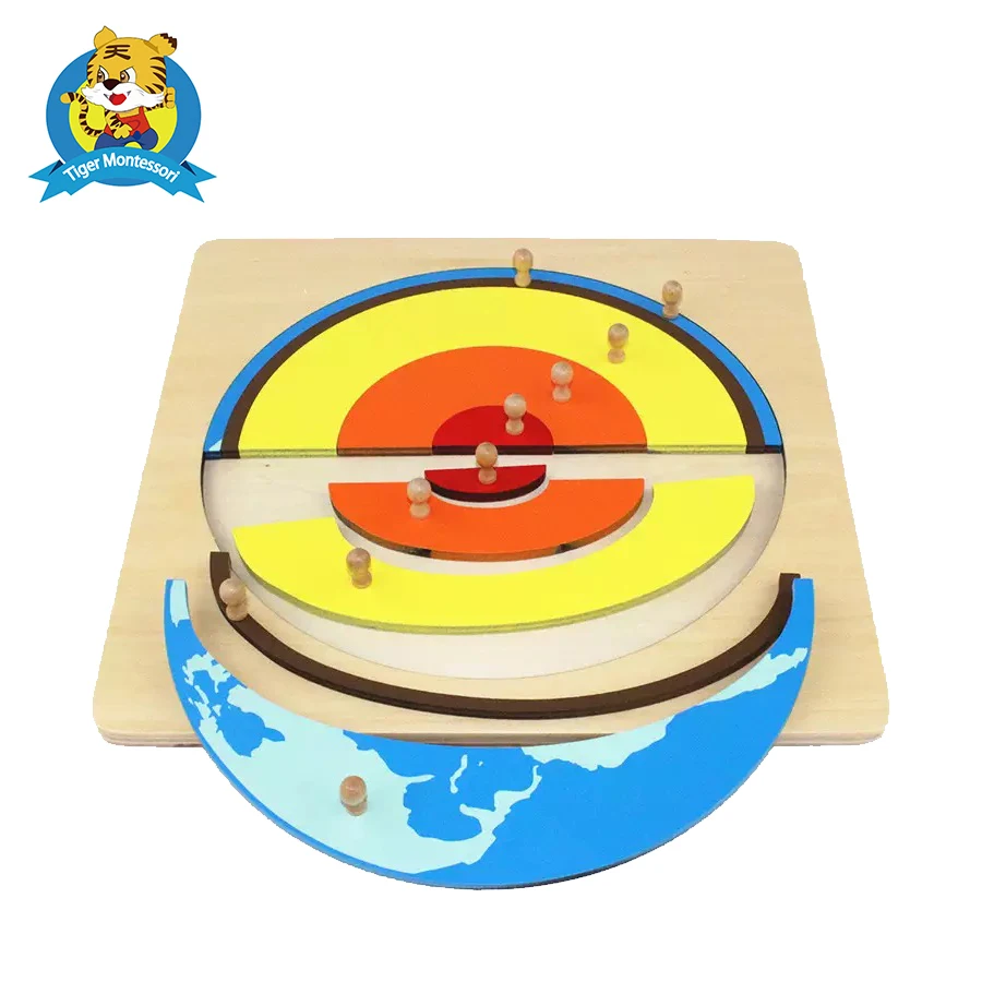 Головоломка Тигр Монтессори на солнечной батарее с коробкой для раннего