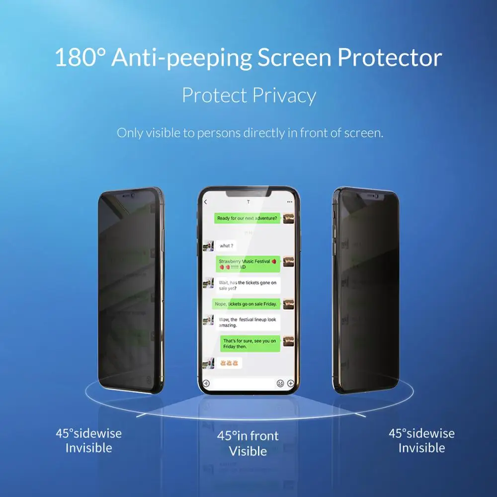 Защитная пленка ORICO для экрана с защитой от шпионов iphone 6 S 7 8 закаленное стекло 8plus