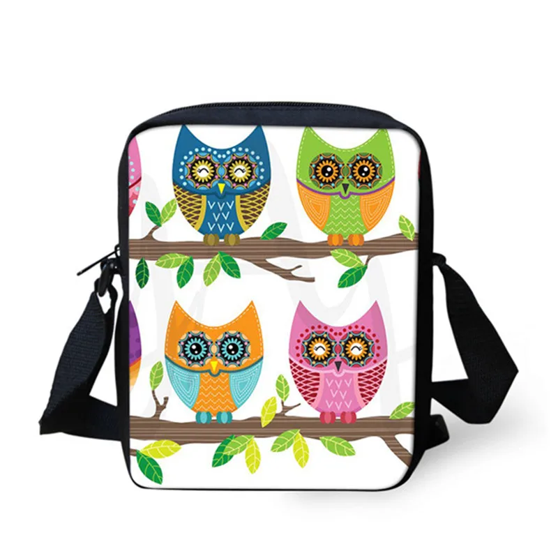Fashion Anime Cute Owl Messenger Bags For Boys Girls Mini Casual Shoulder Bag Travel Hangbag Women Lady Crossbody ELVISWORDS | Багаж и