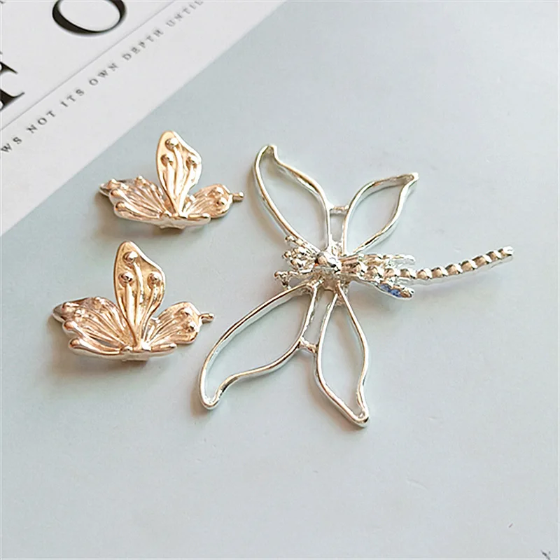 SEA MEW 30 PCS Мода стиль металл сплав KC Золотой Серебряный Цвет Бабочка соединители со