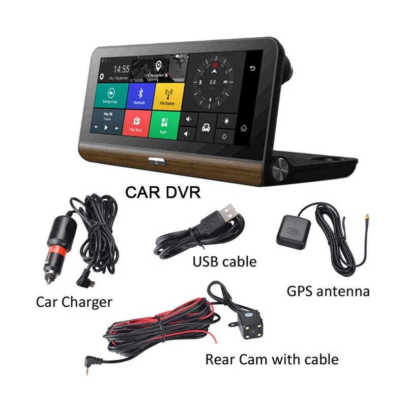 Видеорегистратор автомобильный Full HD 1080P Android 5 1 GPS навигатор видеорегистратор 8