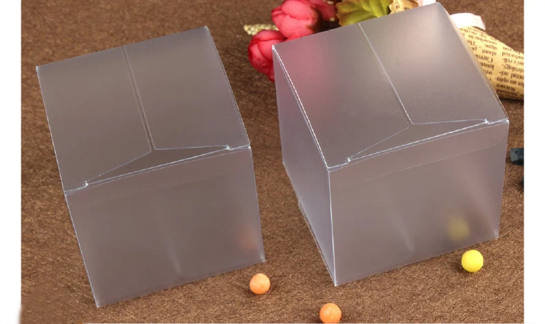 30 шт. 7*7*7 см Матовая коробка пластик ПВХ прозрачная подарка Коробки для ювелирных