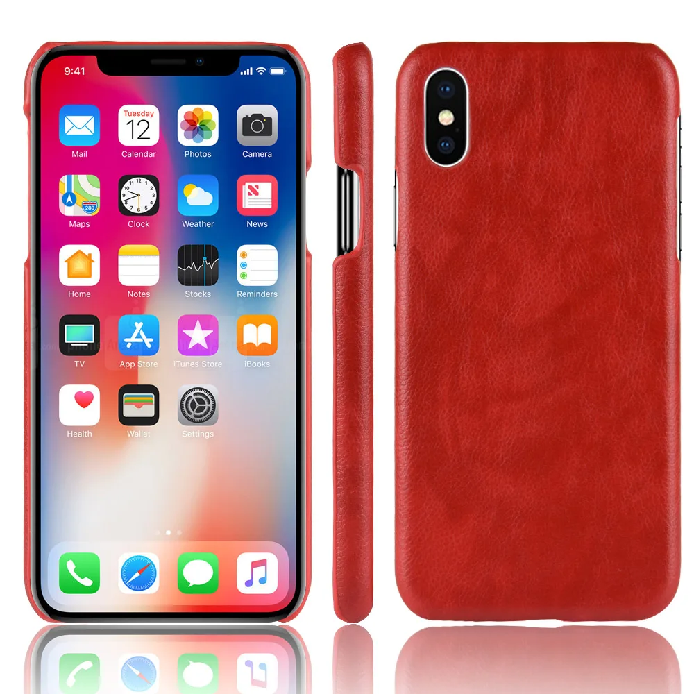 Роскошный чехол для apple iphone x роскошный винтажный жесткий из искусственной кожи