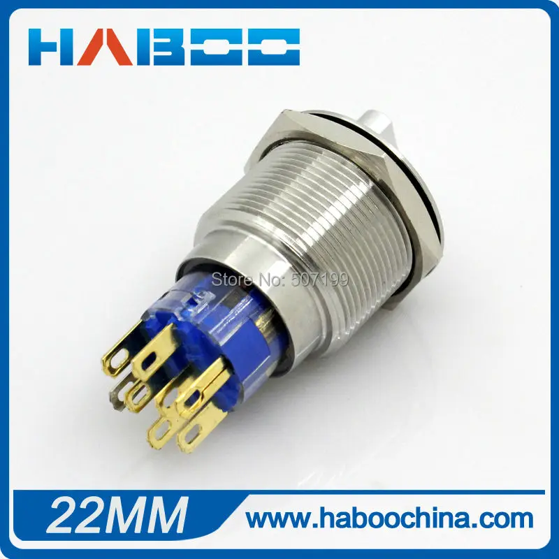 5 шт./лот dia.19 мм Переключатель со светодиодом кольцевая головка 3 позиционный