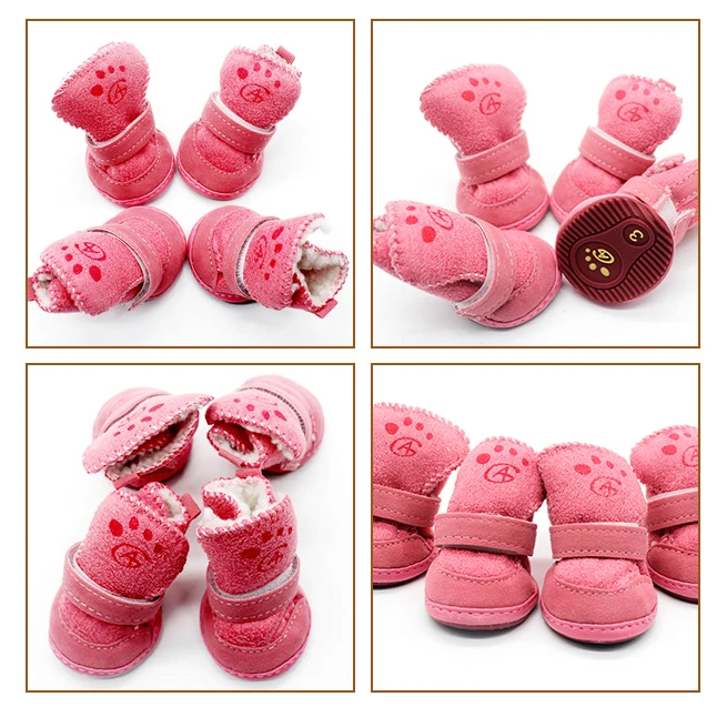 Брендовая новая зимняя обувь для щенков Уличная собак Такса Теплые ботинки