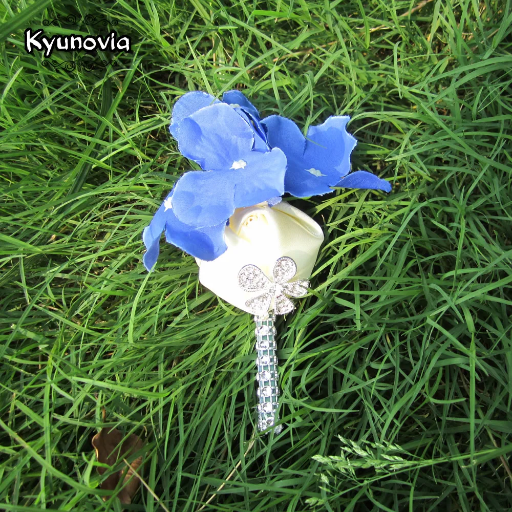 Kyunovia цветы гортензии бутоньерка на свадьбу выпускной торжественное цветок брошь