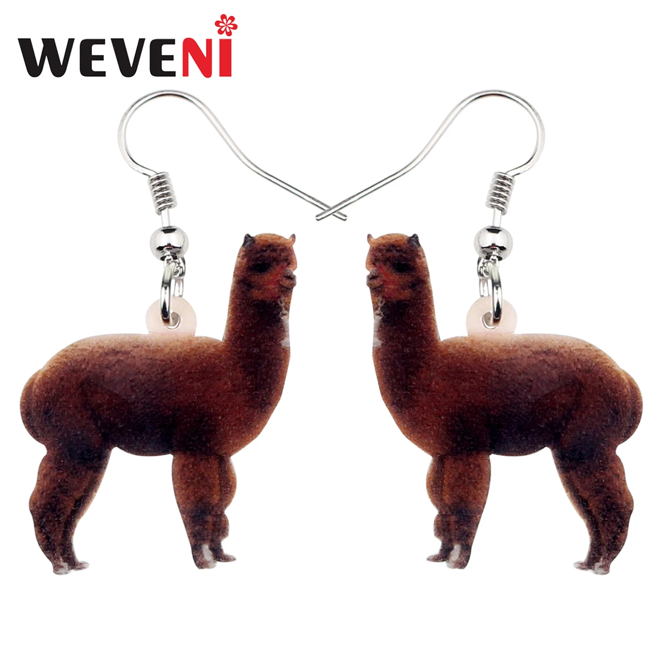 Акриловая Милая лама альпака WEVENI ювелирные изделия в виде животных Южной Америки