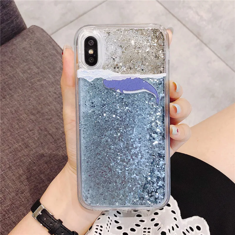 Чехол DIS модный жидкий зыбучий песок чехол для телефона iphone XS MAX XR 8 7 6 6s plus милый