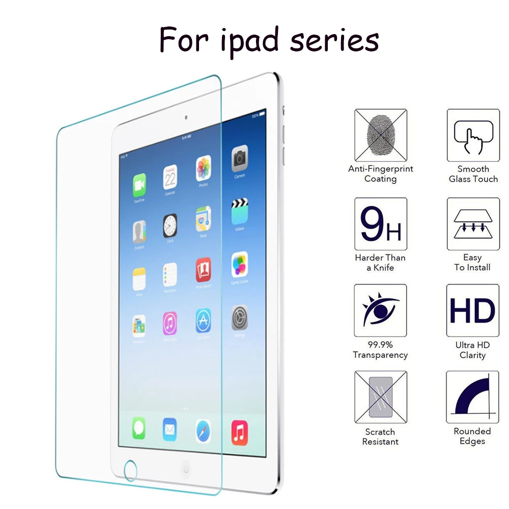 Защитное стекло для ipad pro 11 9,7 10,5 защитная пленка 9H HD для Apple ipad air 1 2 mini 1 2 3 4 5 закаленное стекло