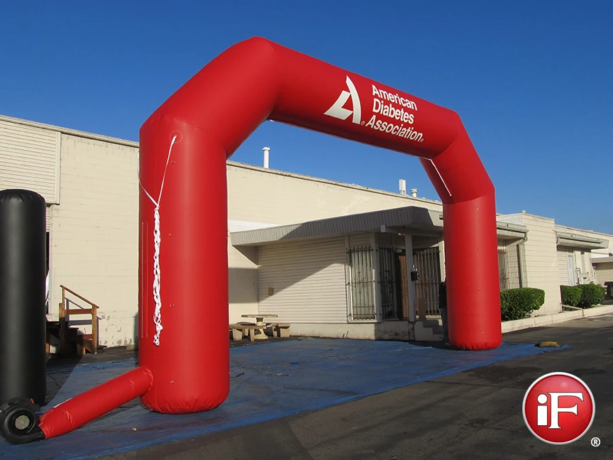 30ft Красный Надувные Угол Арки Американская ассоциация диабета рекламы | Дом и сад