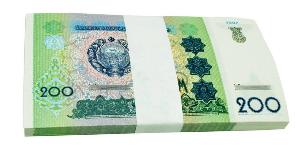 Uzbekistan 200 Sum Som комплект 100 шт банкнот 1997 P 80 1 UNC лот пакет оригинальный