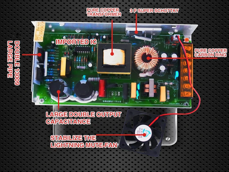 Устойчивый Промышленный источник питания 220 В переключатель на 24V10A DC24V