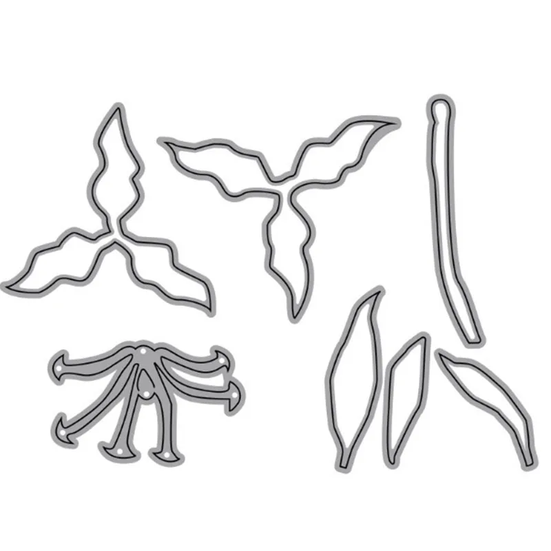 Пламенная Лилия Цветок травления металлическая пресс форма из углеродистой