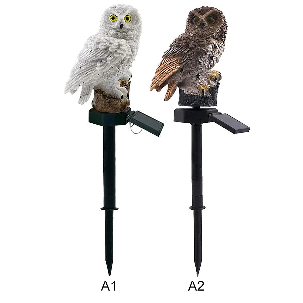 

Owl Solar Light With Solar LED Panel Fake Owl Waterproof Solar Garden Lights Owl Ornament Animal Bird Outdoor Yard Garden Lamps