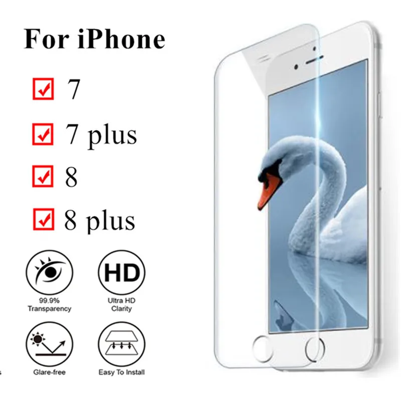Закаленное стекло для iphone 7 8 Plus защитная пленка экрана|Защитные стёкла и плёнки