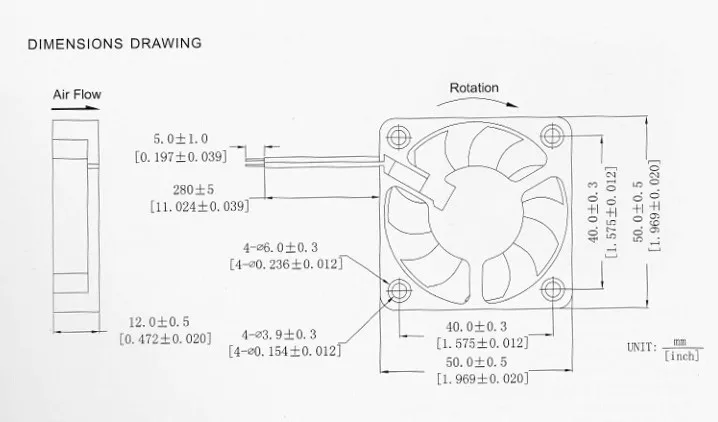 DC 24V 5 см 50 мм 50X50X10 3 жильный материнская плата скоростной Бесщеточный вентилятор