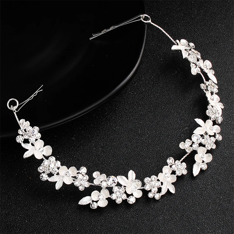 Miallo Newest Crystal Flower Hair Vine Bridal Head Jewelry Accessories Wedding Headpieces Princess Tiaras and Crowns | Украшения и