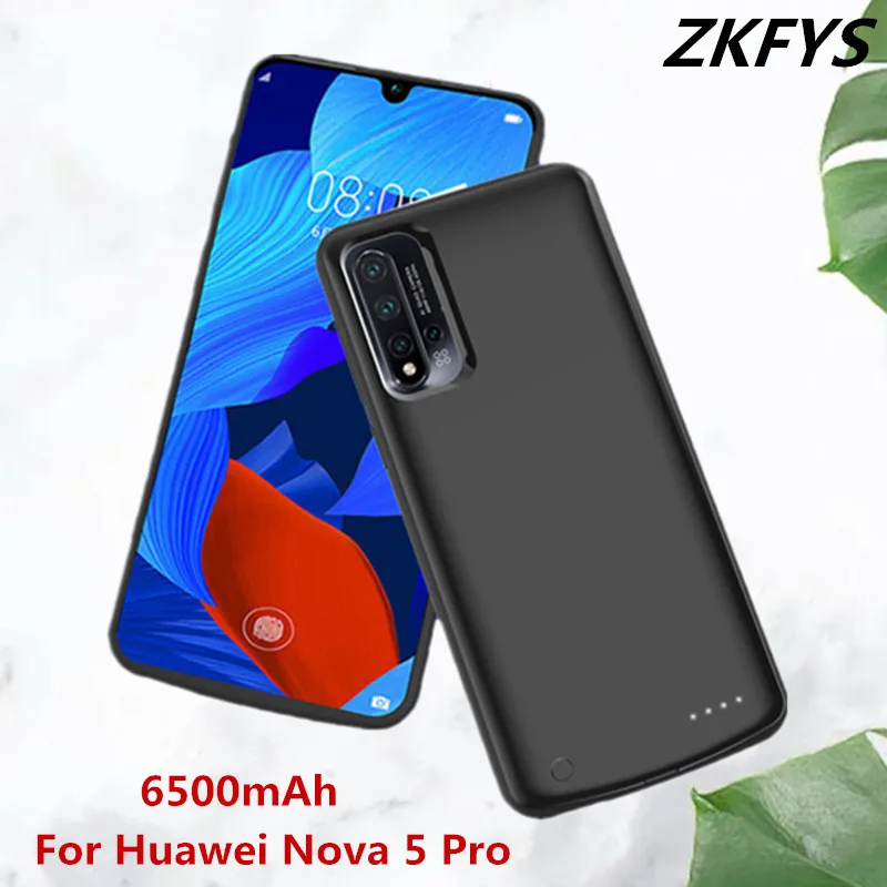 ZKFYS для Huawei Nova 5 Pro Ультра тонкий корпус питания 6500 мАч Высокое качество внешний