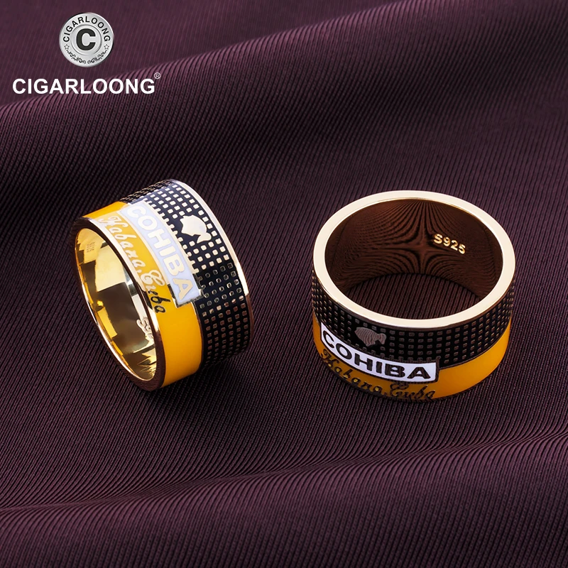 COHIBA кольцо для сигар с золотым покрытием|jewelry fashion|jewelry jewelryjewelry 925 |