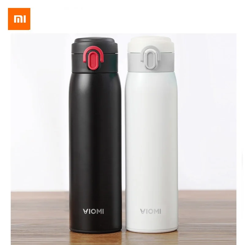 Термос Xiaomi Mijia VIOMI, чашка из нержавеющей стали, колба, бутылка для воды, чашка, 24 часа, термос, 300 мл, 460 мл, одна рука, ВКЛ./закрывает