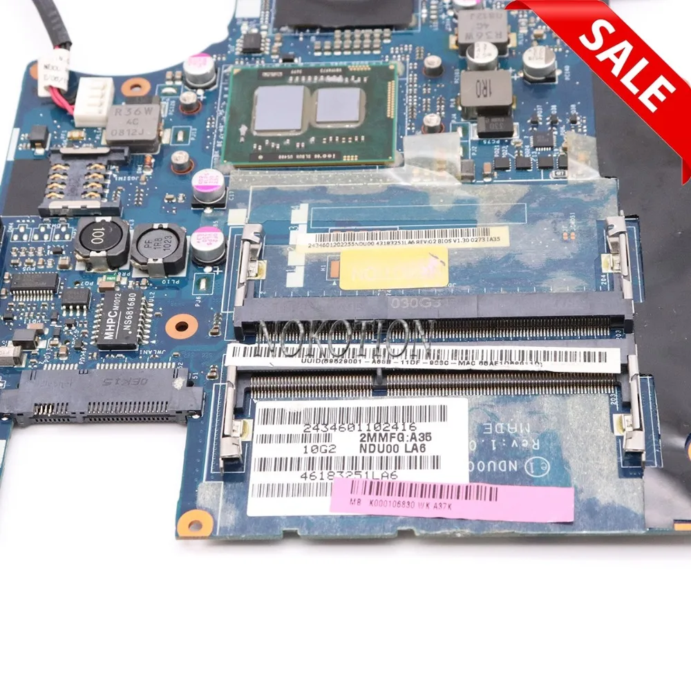 Материнская плата NOKOTION K000106830 для ноутбука toshiba Satellite T210 T215 T230 NDU00 LA 6031P HM55 U5400