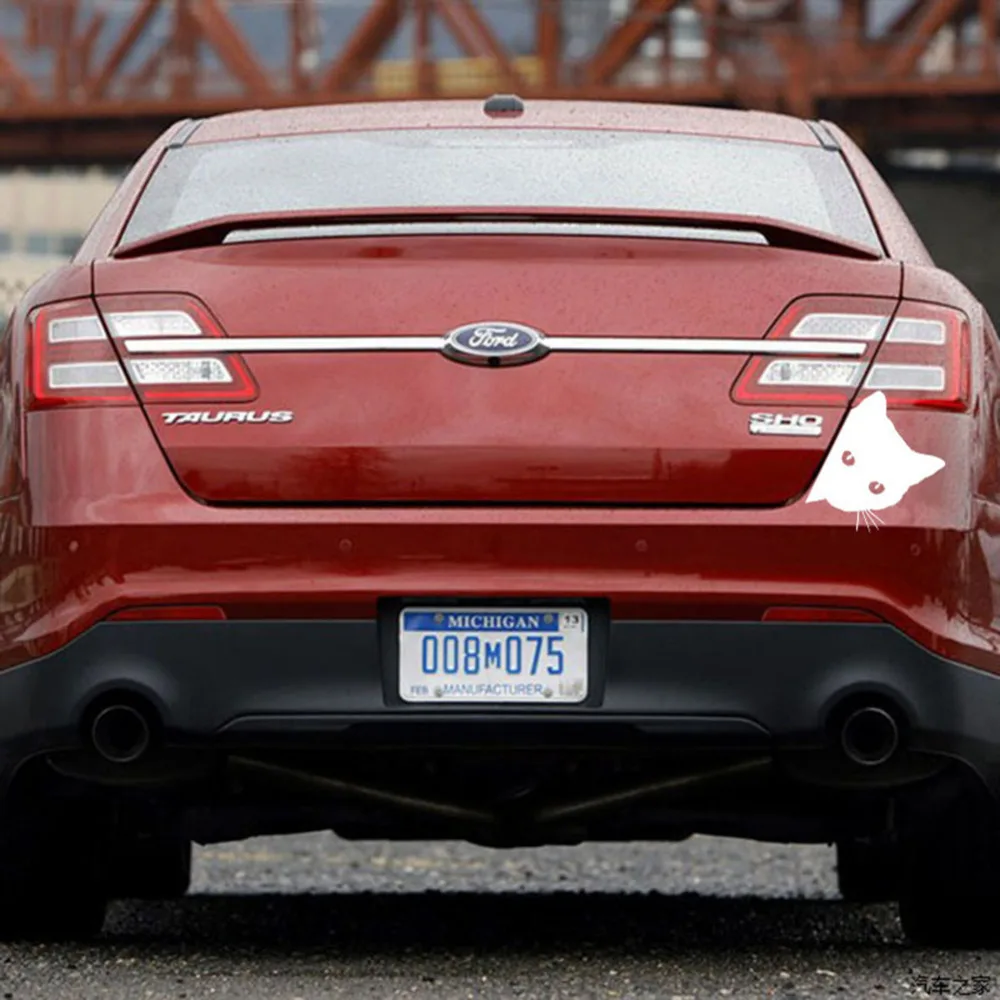 Новый черный/белый Кот автомобильные наклейки против царапин на кузова