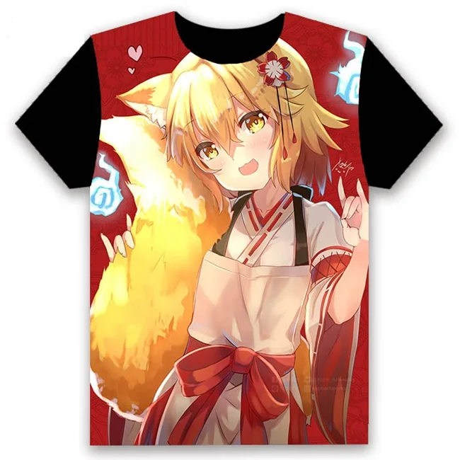 8 Модная мужская футболка, аниме Sewayaki Kitsune no Senko-san Nakano, косплей, короткий рукав, унисекс, повседневная черная футболка, Harajuku, топы - Цвет: 8