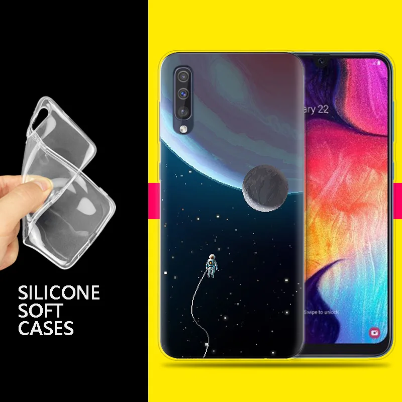 Transpatrent силиконовый чехол для samsung Galaxy A50 A70 A30 M30 M20 A10 A20 A40 M20 крышка телефона парным пространство аниме