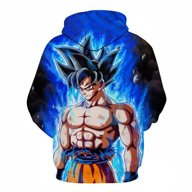Толстовка с капюшоном Dragon Ball Z 3D для мужчин и женщин толстовка мускулами из аниме