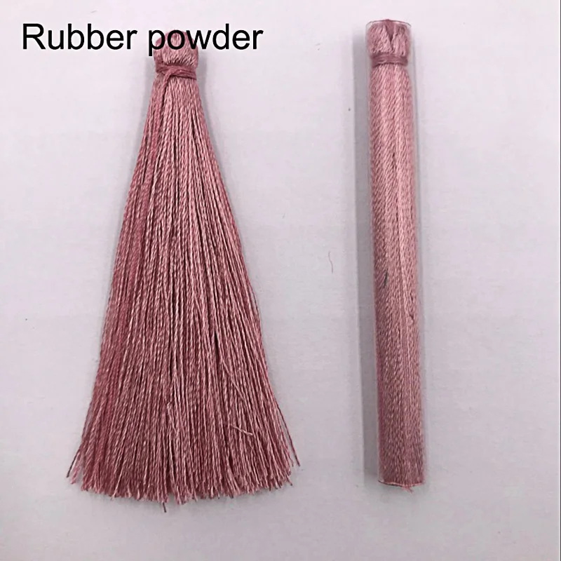 16 Rubber powder 5 шт./лот, 65 мм, шелковая кисточка, бахрома, шитье, Банг, кисточка, отделка штора ручной работы, кисточка для рукоделия, ювелирных изделий, сделай сам, Прививка - Цвет: 16 Rubber powder