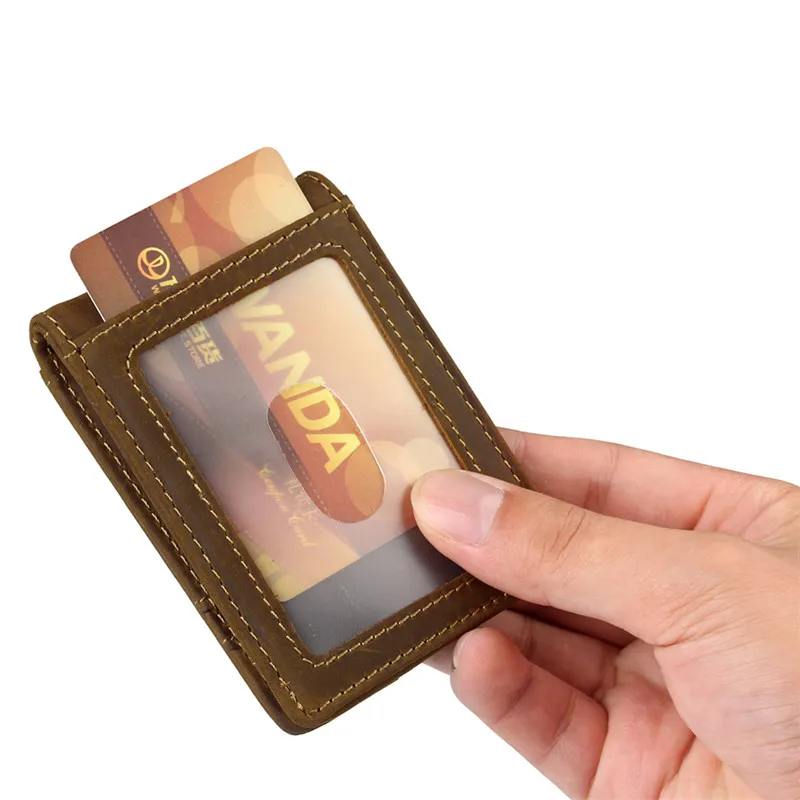 Nesitu RFID Блокировка винтажный новый дизайн передний карман натуральная кожа