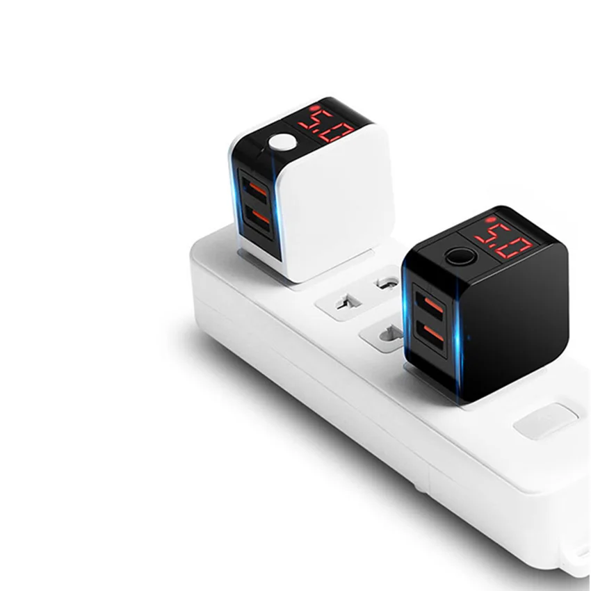Зарядное устройство с двумя USB-портами и светодиодным дисплеем | Мобильные