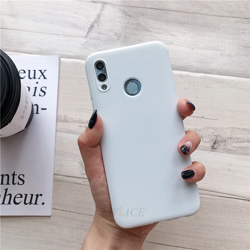 Матовый Силиконовый чехол для телефона на huawei P smart/psmart plus y7 y9 honor 10i карамельный цвет Мягкий ТПУ задний Чехол fundas