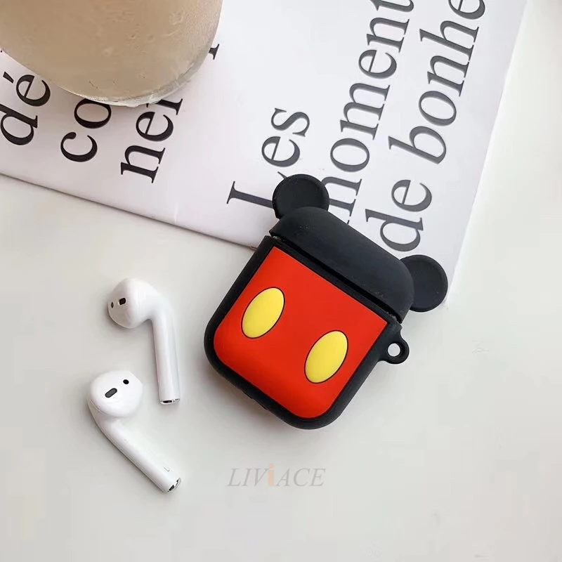 Милый силиконовый чехол для Apple Airpods 2/1 Аксессуары для воздуха стручки Bluetooth наушники защитная сумка-чехол с крышкой анти-потерянный ремень