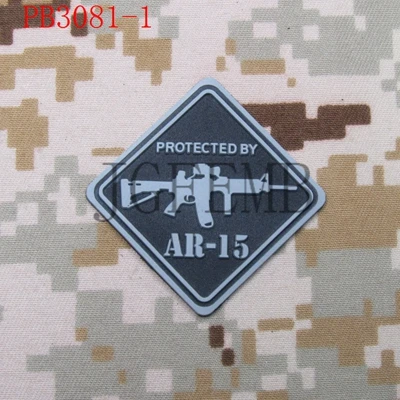 Защищенный AR15 боевой дух тактических военных 3D ПВХ патч - Цвет: pb3081 Gray